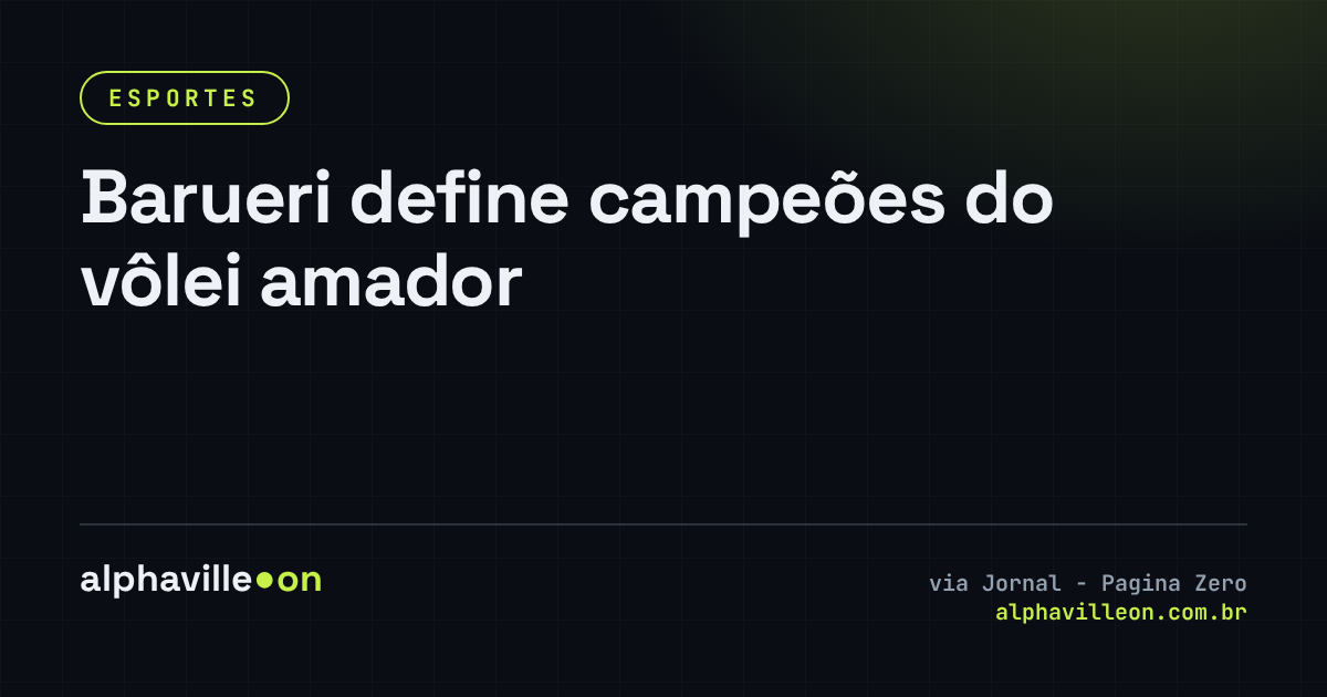 Barueri define campeões do vôlei amador