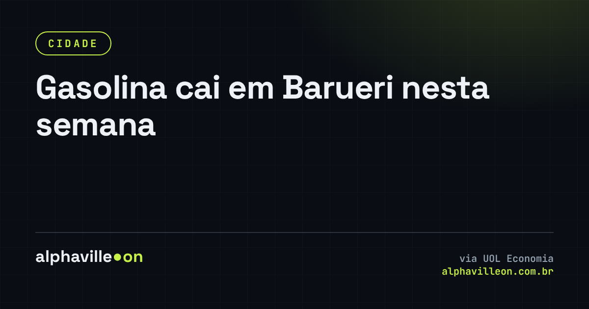 Gasolina cai em Barueri nesta semana