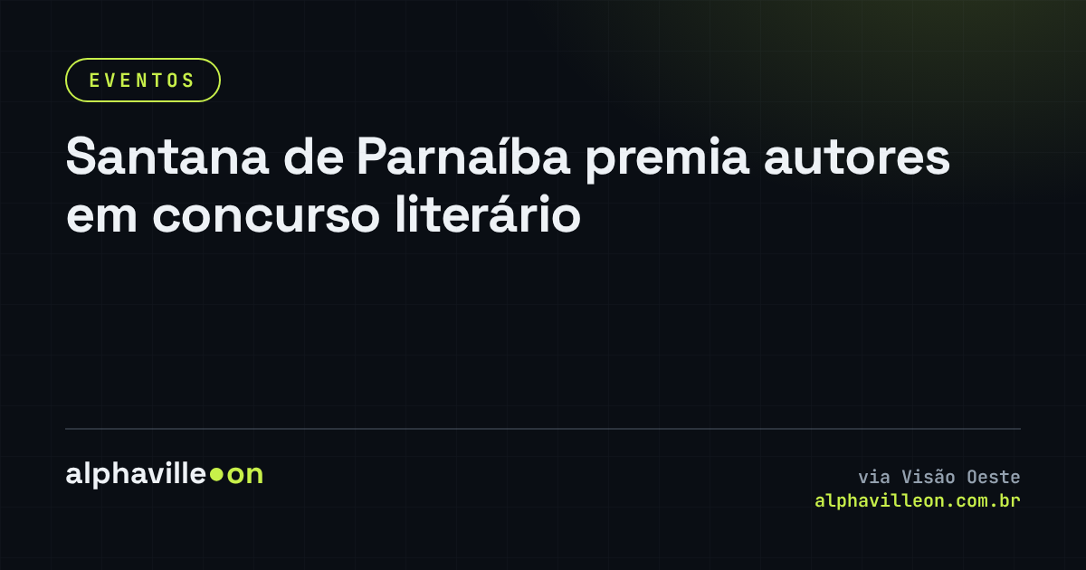 Santana de Parnaíba premia autores em concurso literário