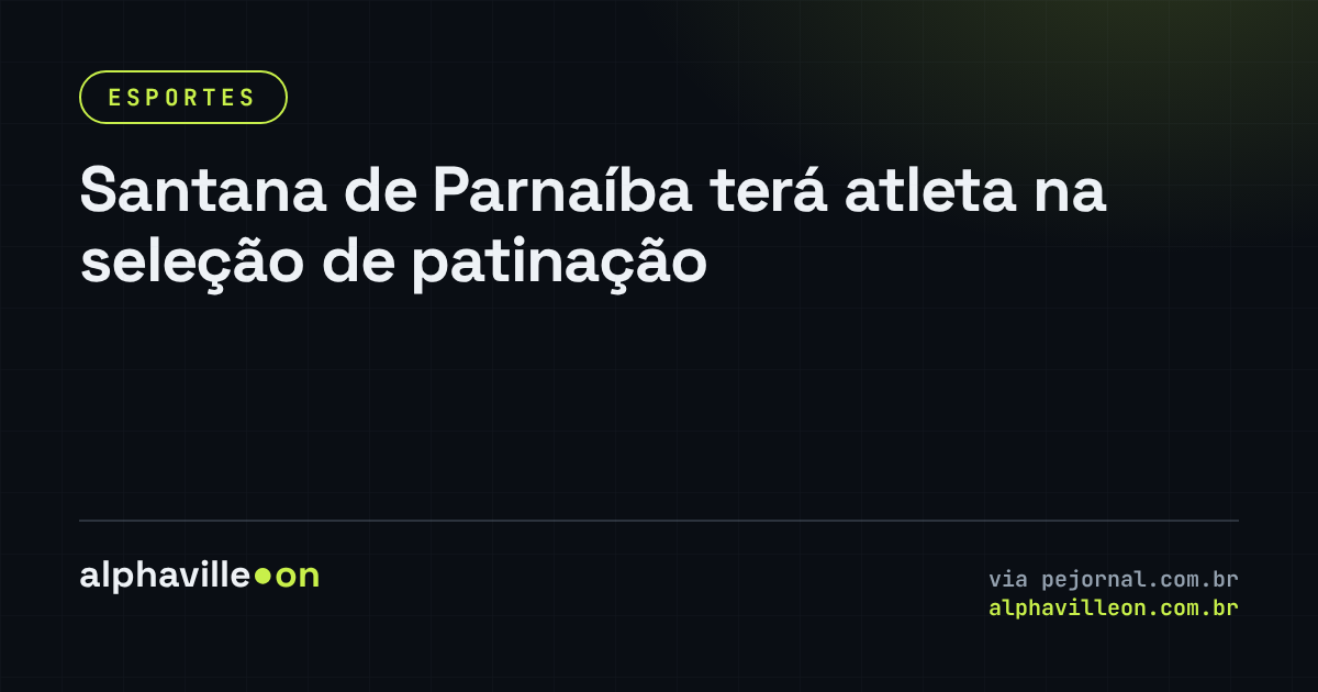 Santana de Parnaíba terá atleta na seleção de patinação