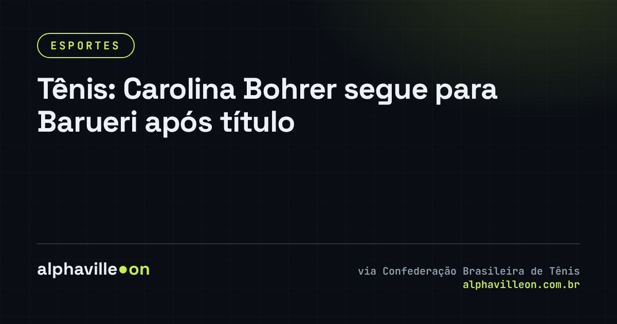 Tênis: Carolina Bohrer segue para Barueri após título