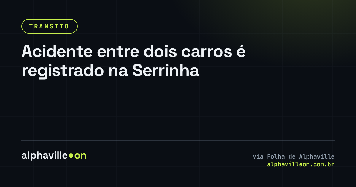 Acidente entre dois carros é registrado na Serrinha