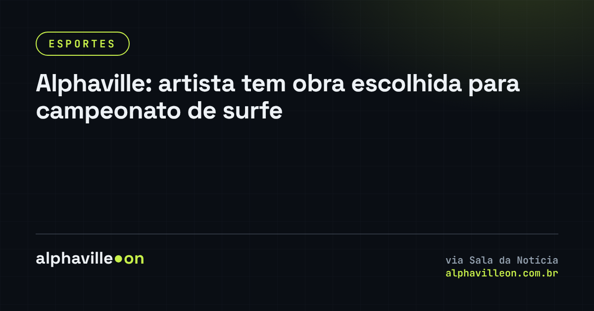 Alphaville: artista tem obra escolhida para campeonato de surfe
