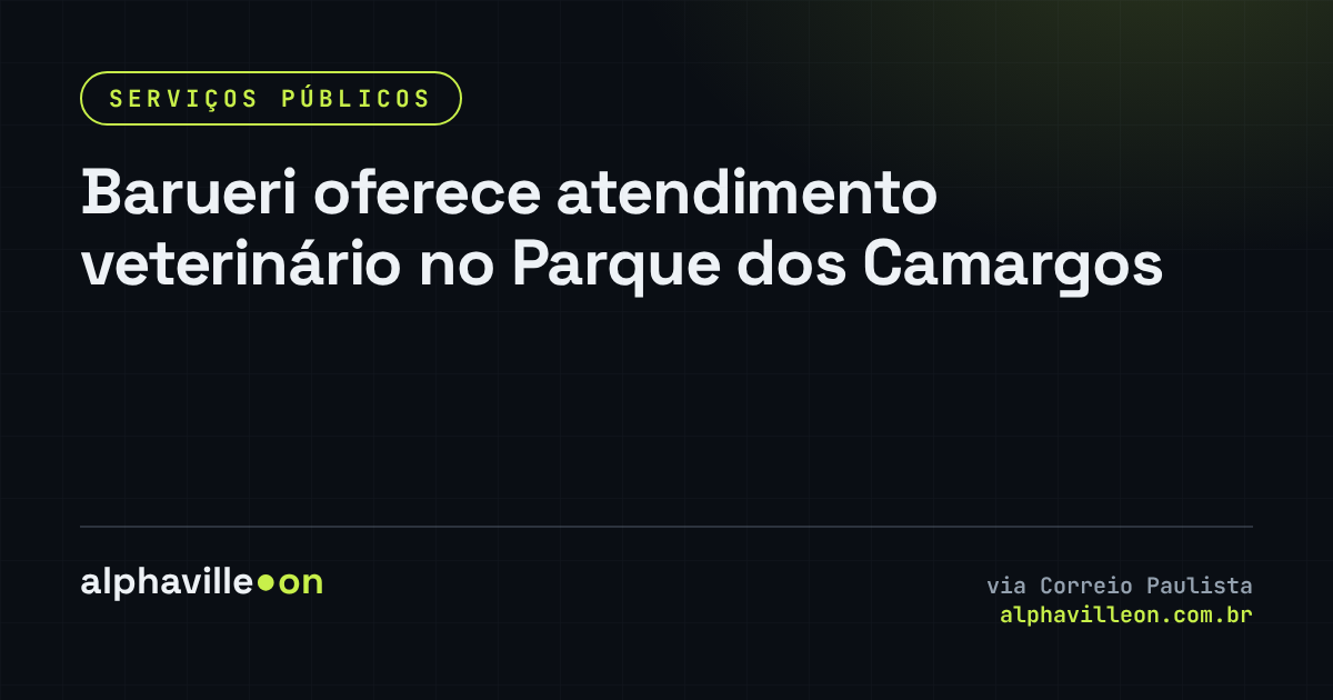 Barueri oferece atendimento veterinário no Parque dos Camargos