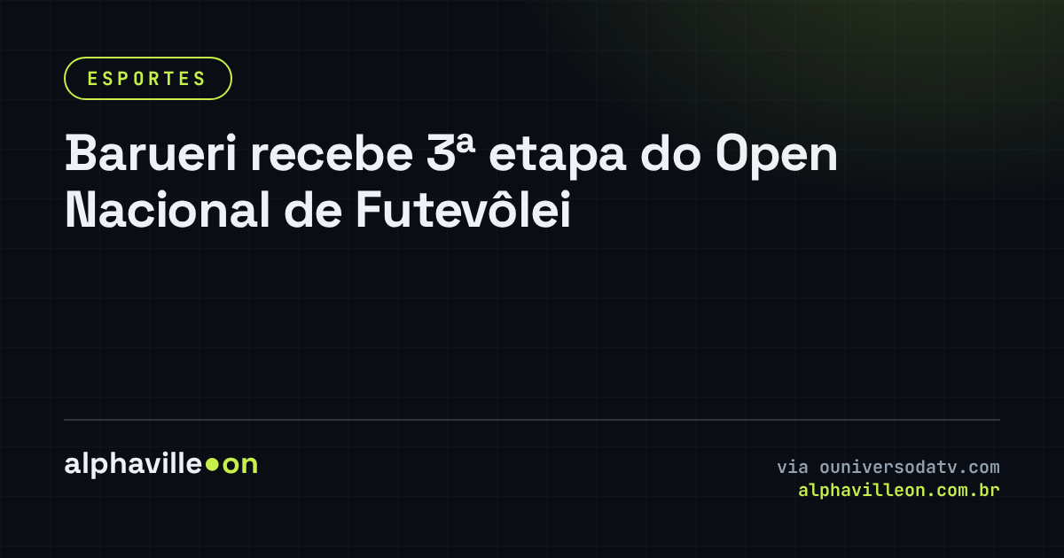 Barueri recebe 3ª etapa do Open Nacional de Futevôlei