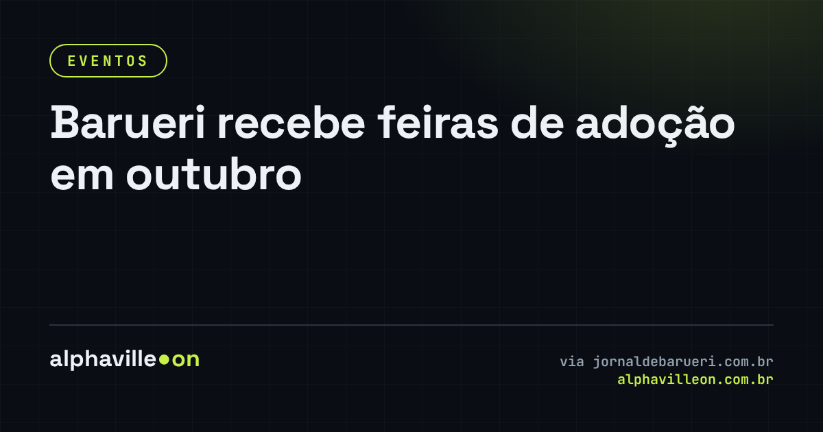 Barueri recebe feiras de adoção em outubro