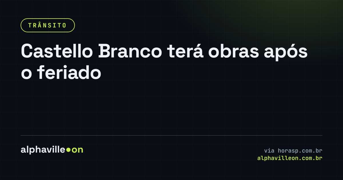 Castello Branco terá obras após o feriado