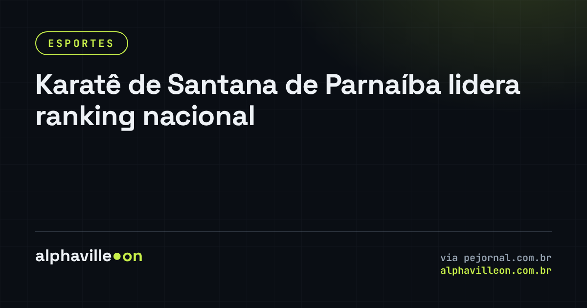 Karatê de Santana de Parnaíba lidera ranking nacional