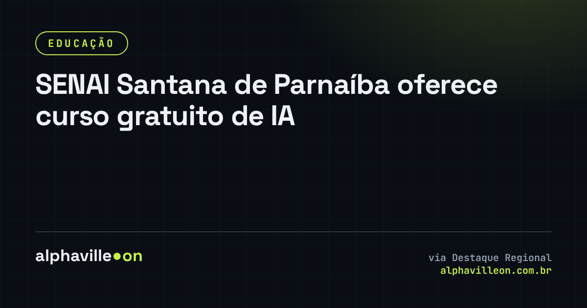 SENAI Santana de Parnaíba oferece curso gratuito de IA