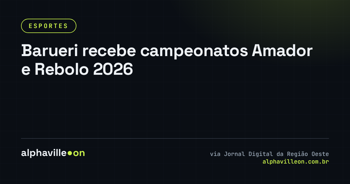 Barueri recebe campeonatos Amador e Rebolo 2026