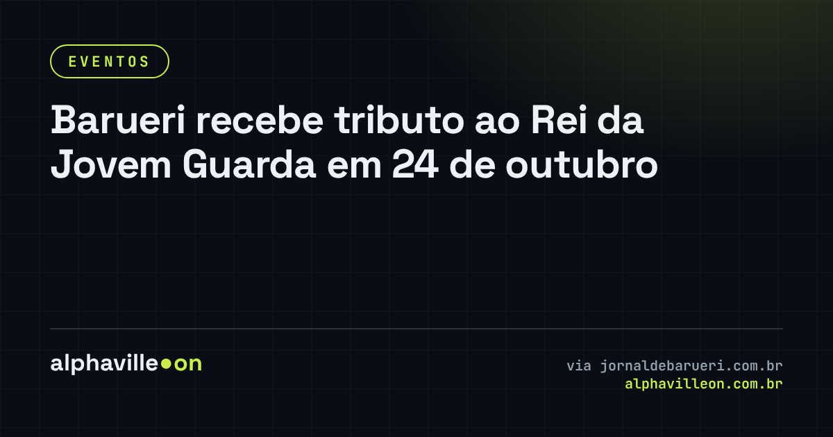Barueri recebe tributo ao Rei da Jovem Guarda em 24 de outubro