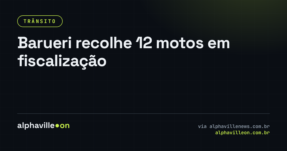 Barueri recolhe 12 motos em fiscalização