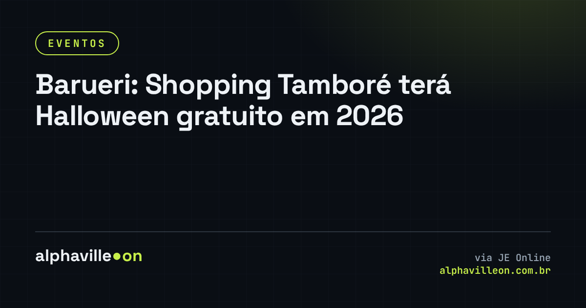 Barueri: Shopping Tamboré terá Halloween gratuito em 2026