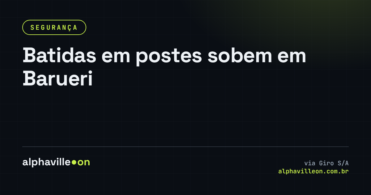 Batidas em postes sobem em Barueri