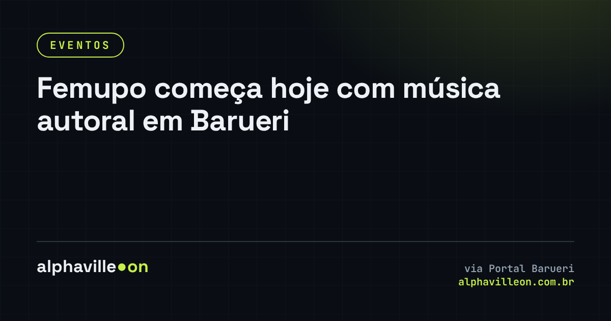 Femupo começa hoje com música autoral em Barueri