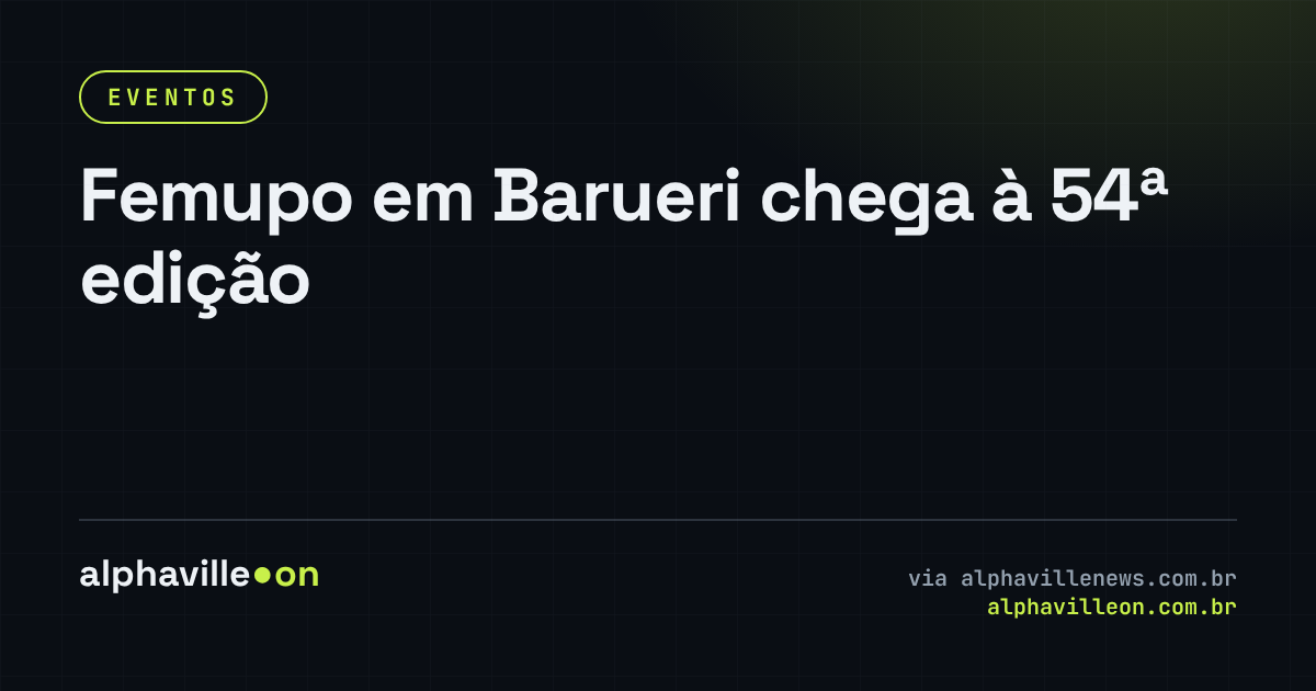 Femupo em Barueri chega à 54ª edição