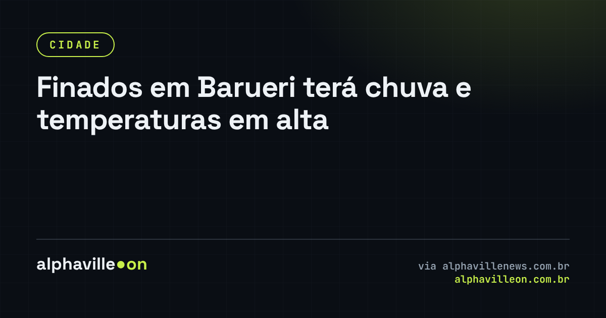 Finados em Barueri terá chuva e temperaturas em alta