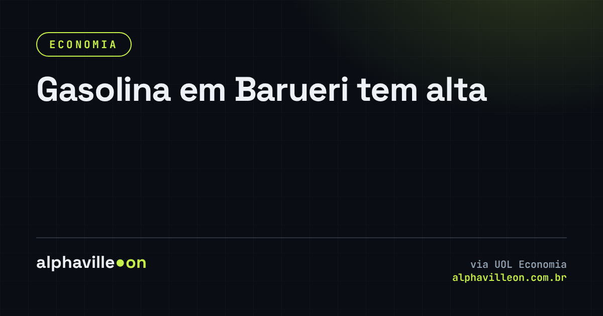 Gasolina em Barueri tem alta