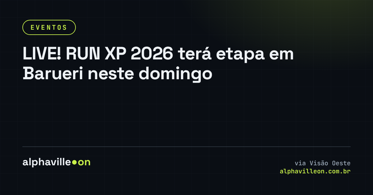 LIVE! RUN XP 2026 terá etapa em Barueri neste domingo