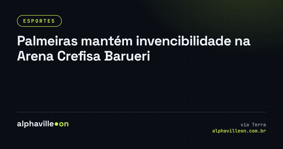 Palmeiras mantém invencibilidade na Arena Crefisa Barueri