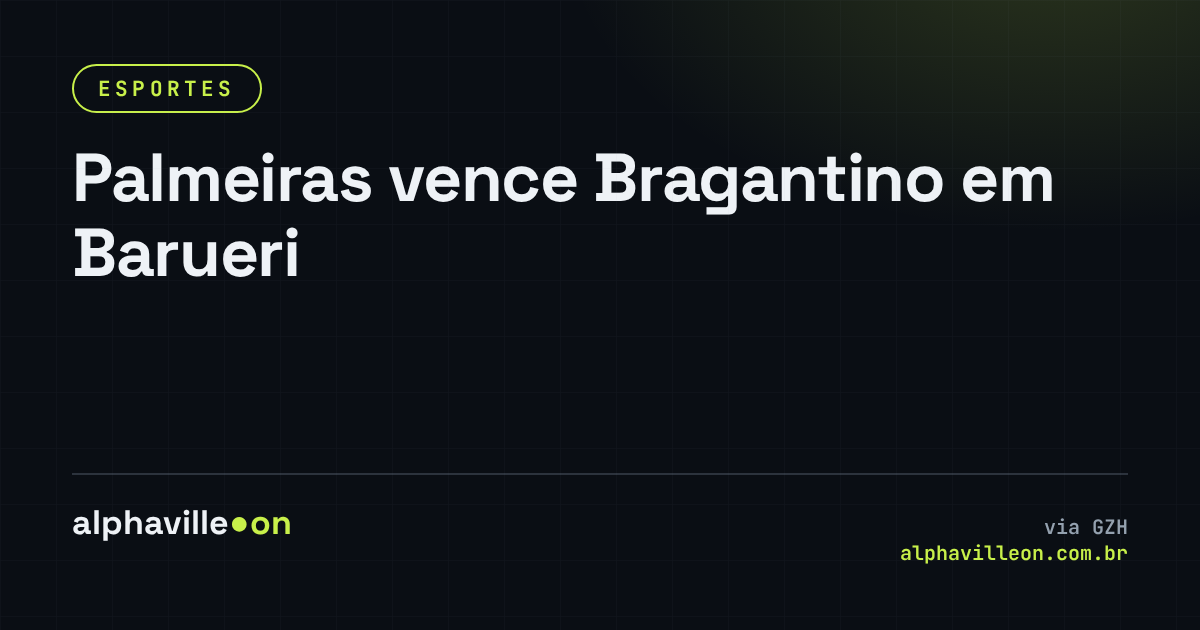 Palmeiras vence Bragantino em Barueri